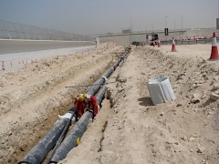 Chilled Water Pipeline Work-Excavation Works