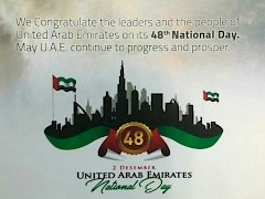 Best Wishes for 48th National Day of UAE