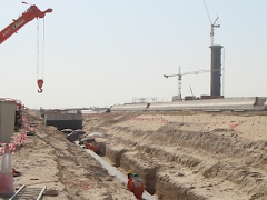 Trench Excavation Network at Modern Residential City Mussafah- Trench Excavation for Chilled Water Pipeline
